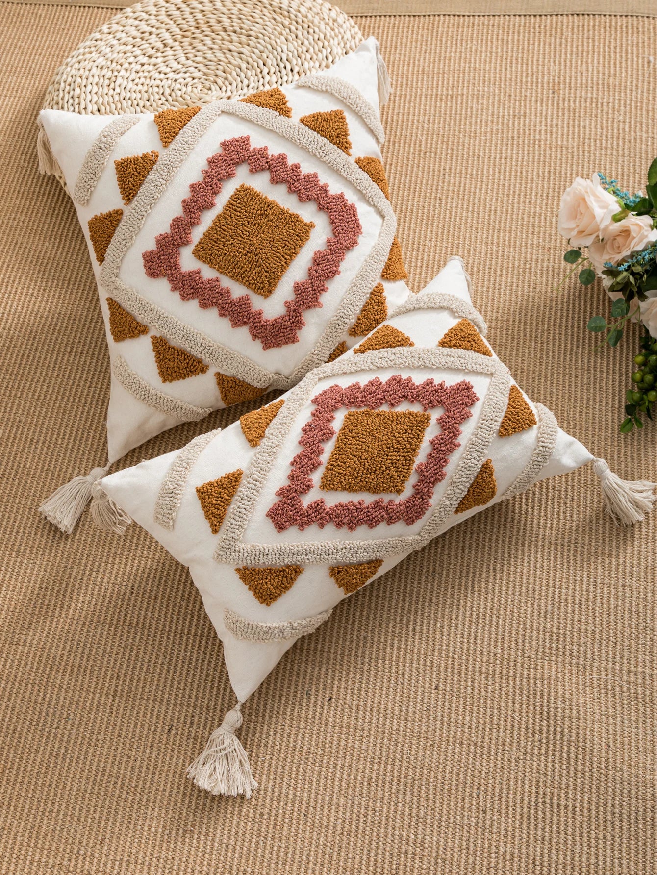  Pillow Cover Geometric Combination