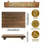 Wood Tray Pedestal Stand Bathroom Decor Wooden Vanity Hands Soap Scented Candle Storage Holder Tray Kitchen Seasoning Holder