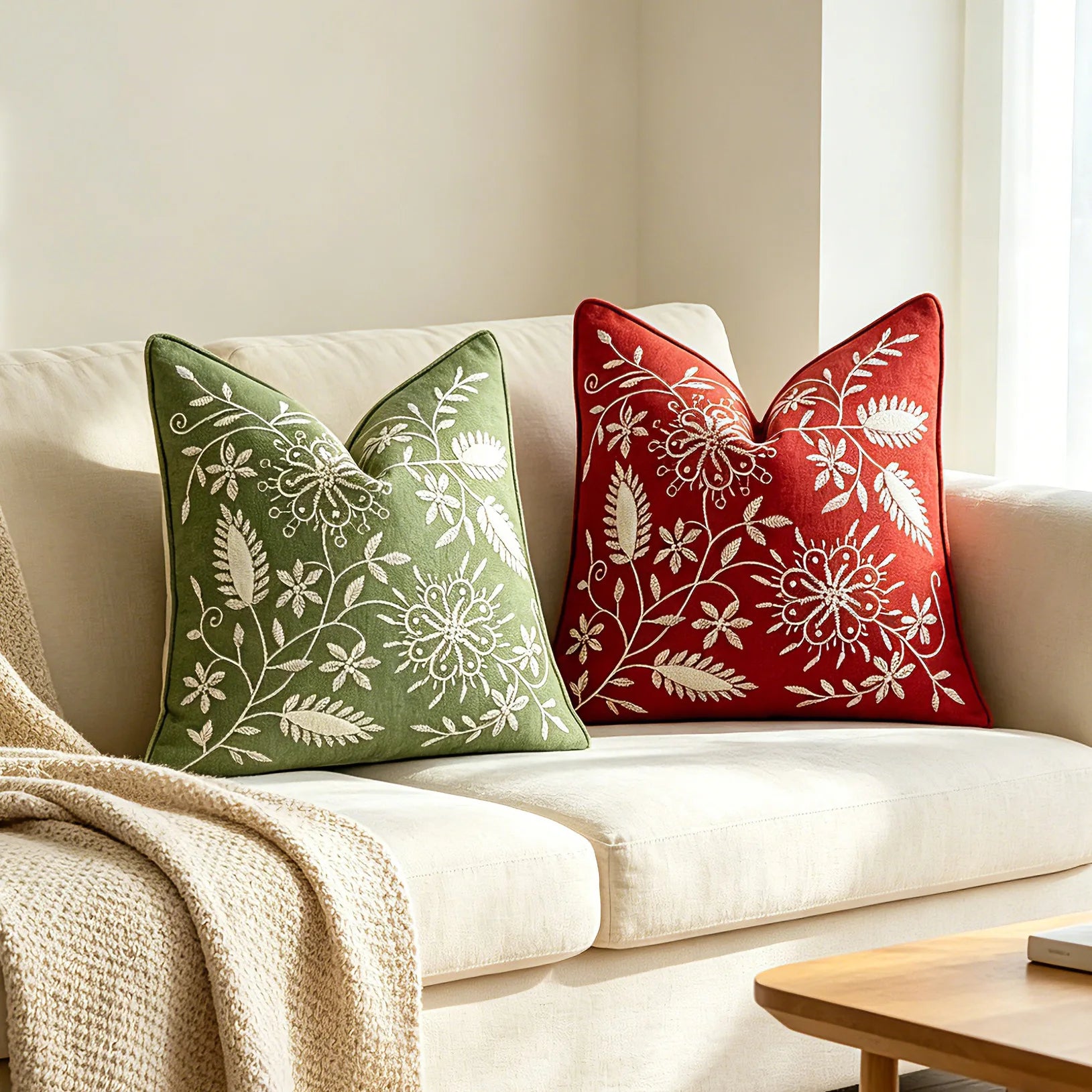 Bohemian Chenille Throw Pillowcase Cojines Decoration Sofa Floral Embroidered Pillow Cover Headboard Cushion Covers 45X45Cm