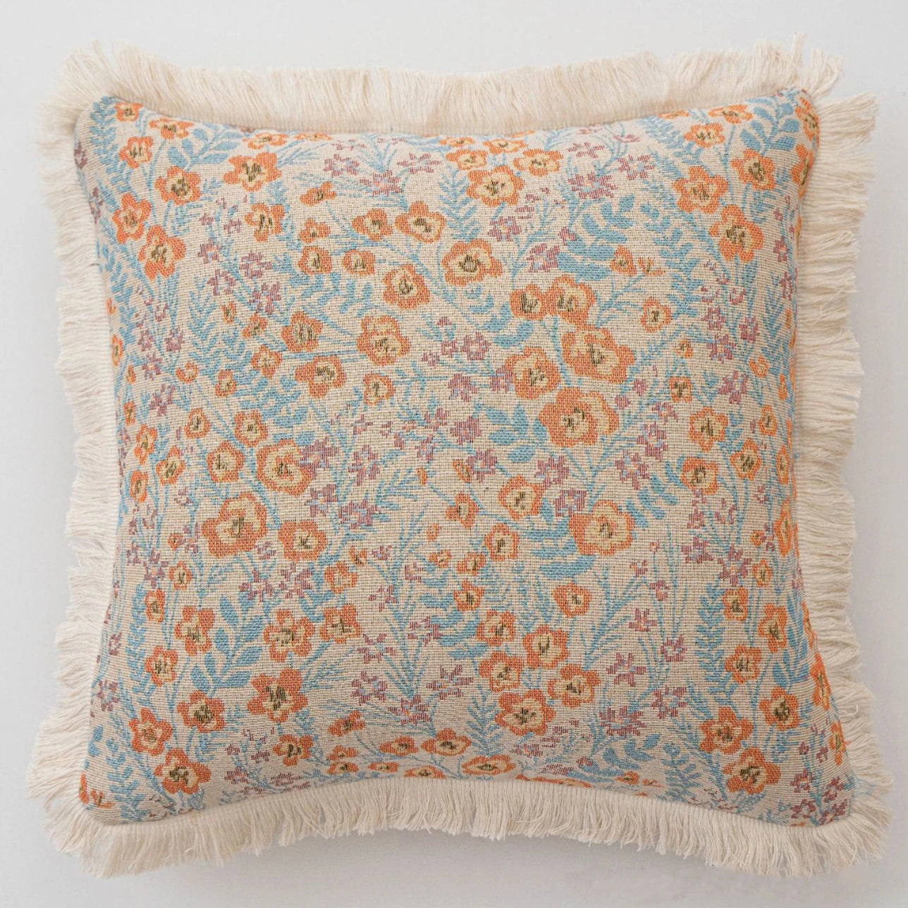 Luxury Floral Cushion Covers Oil Painting Art Pillow Cover Jacquard Tassels Vintage Pillowcase for Home Living Room Decor