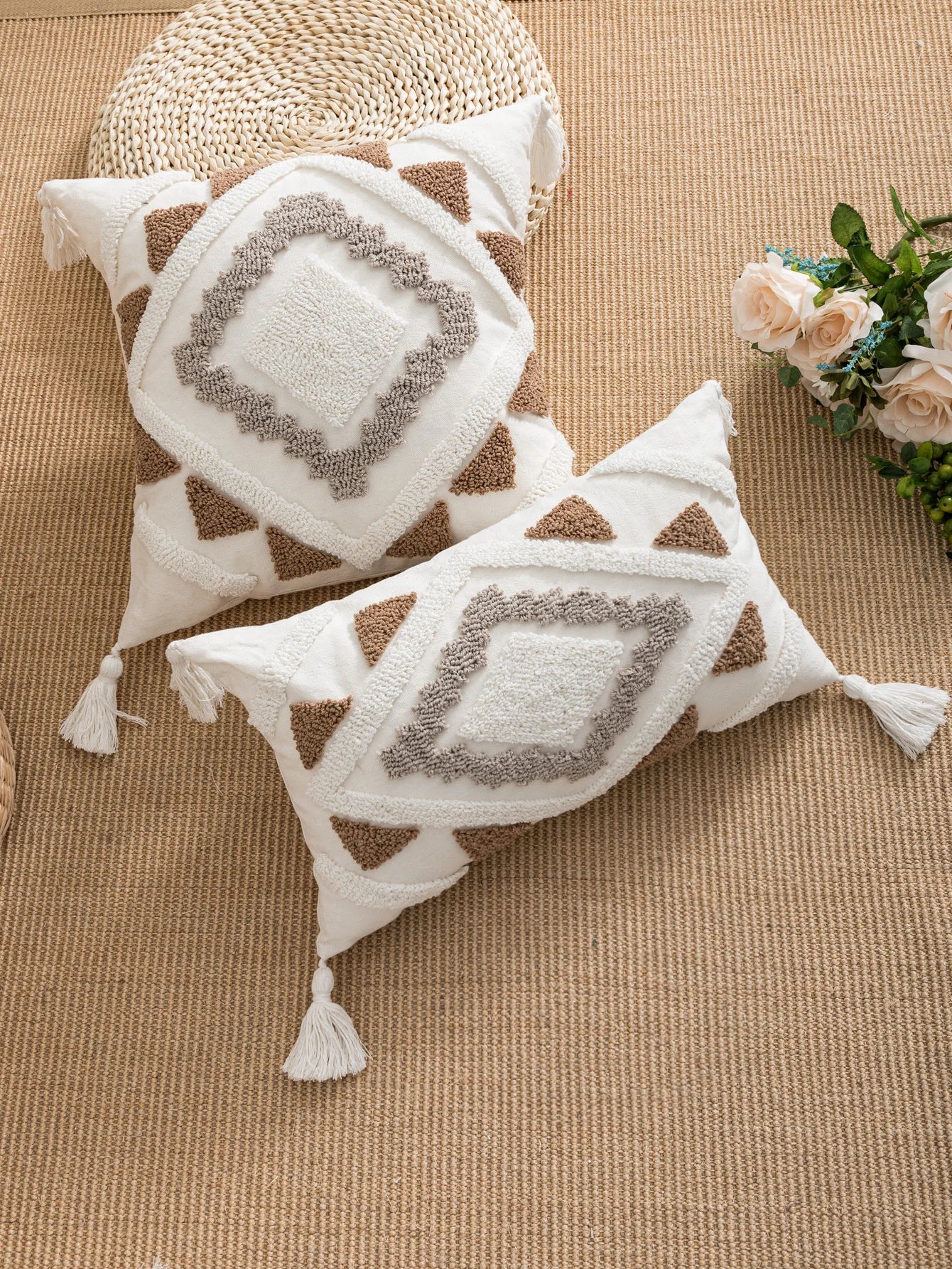  Pillow Cover Geometric Combination