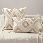 Ins Nordic Bohemian Style Geometric Plush Pillowcases Home Decorative Pillow with Tassel Waist Pillow Cushion Covers