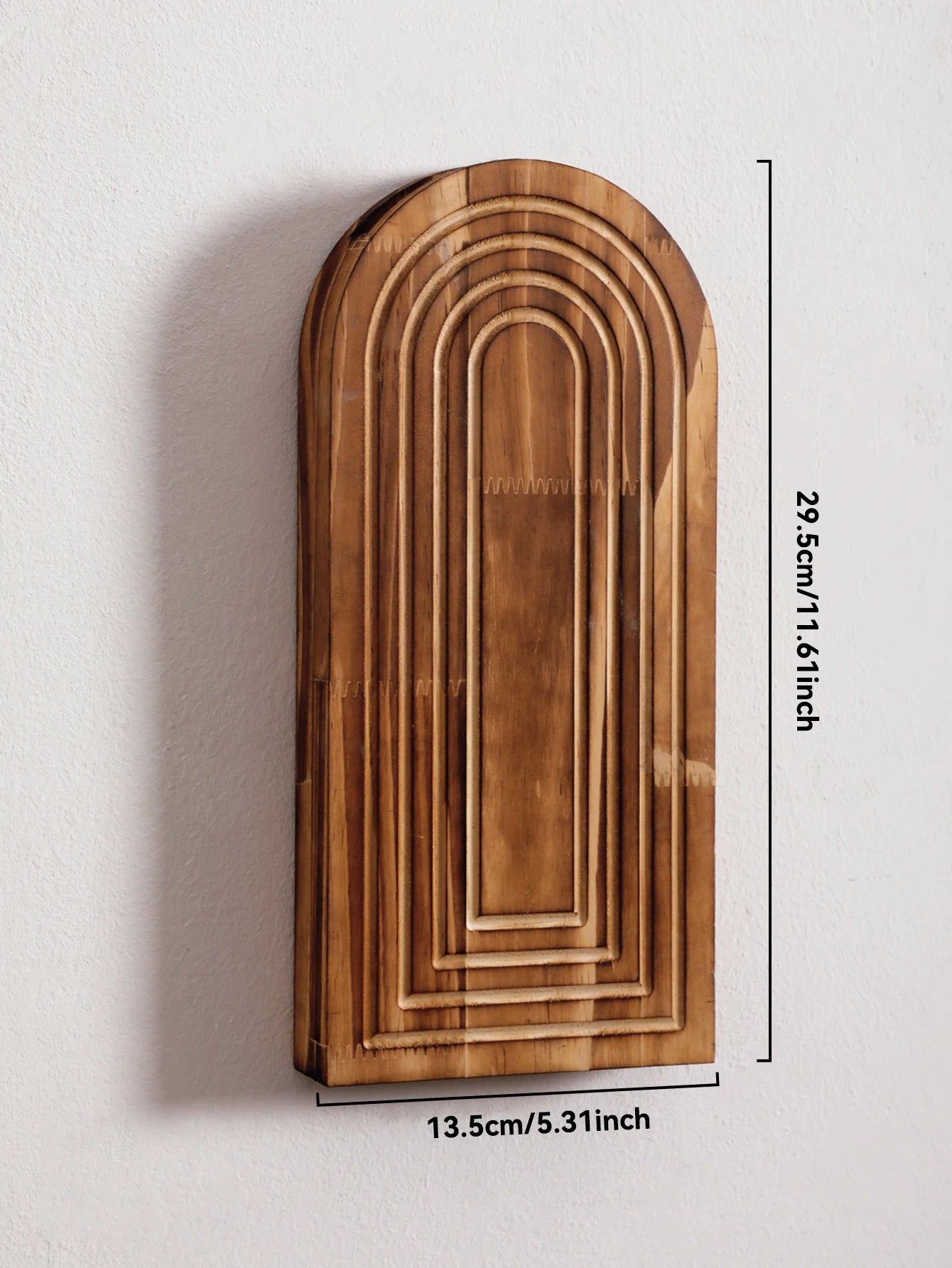 Boho Wooden Wall Vase Wall Mounted Vase Arched Decorative Hanging Planter for Living Room, Bedroom & Home Wall Decoration Gifts