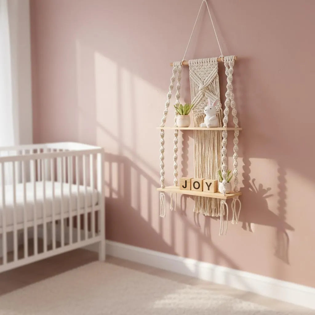 Macrame Wall Shelf Boho 