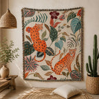 Boho Woven Leopard Lady Blanket
