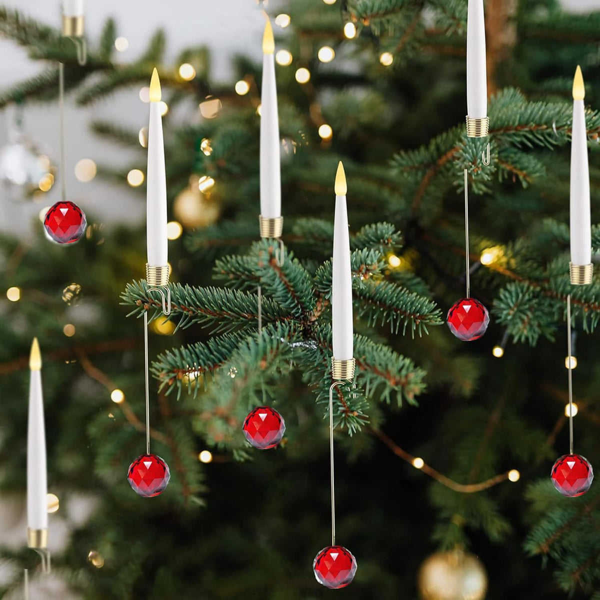 Christmas Candle LED Indoor Holiday Christmas Tree Ornaments Festive Atmosphere Decoration Christmas Pendant
