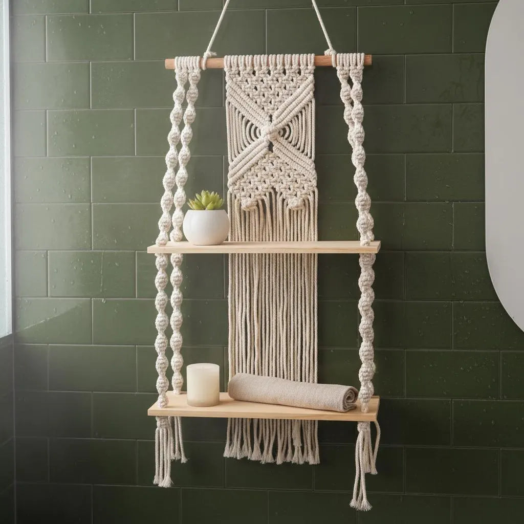 Macrame Wall Shelf Boho 