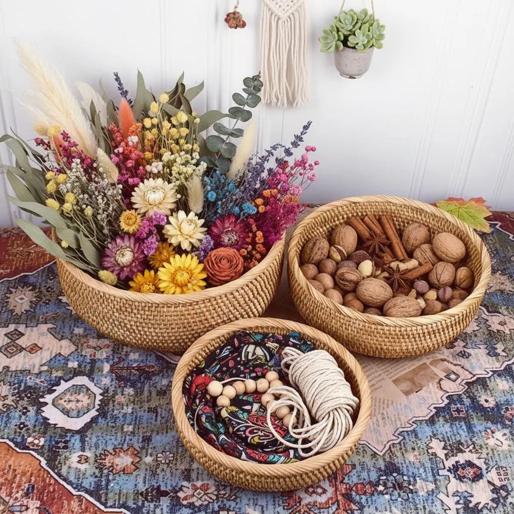 Boho Rustic Kitchen Organizer 