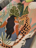 Boho Woven Leopard Lady Blanket