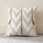 Cream Boho Tufted Pillow Covers