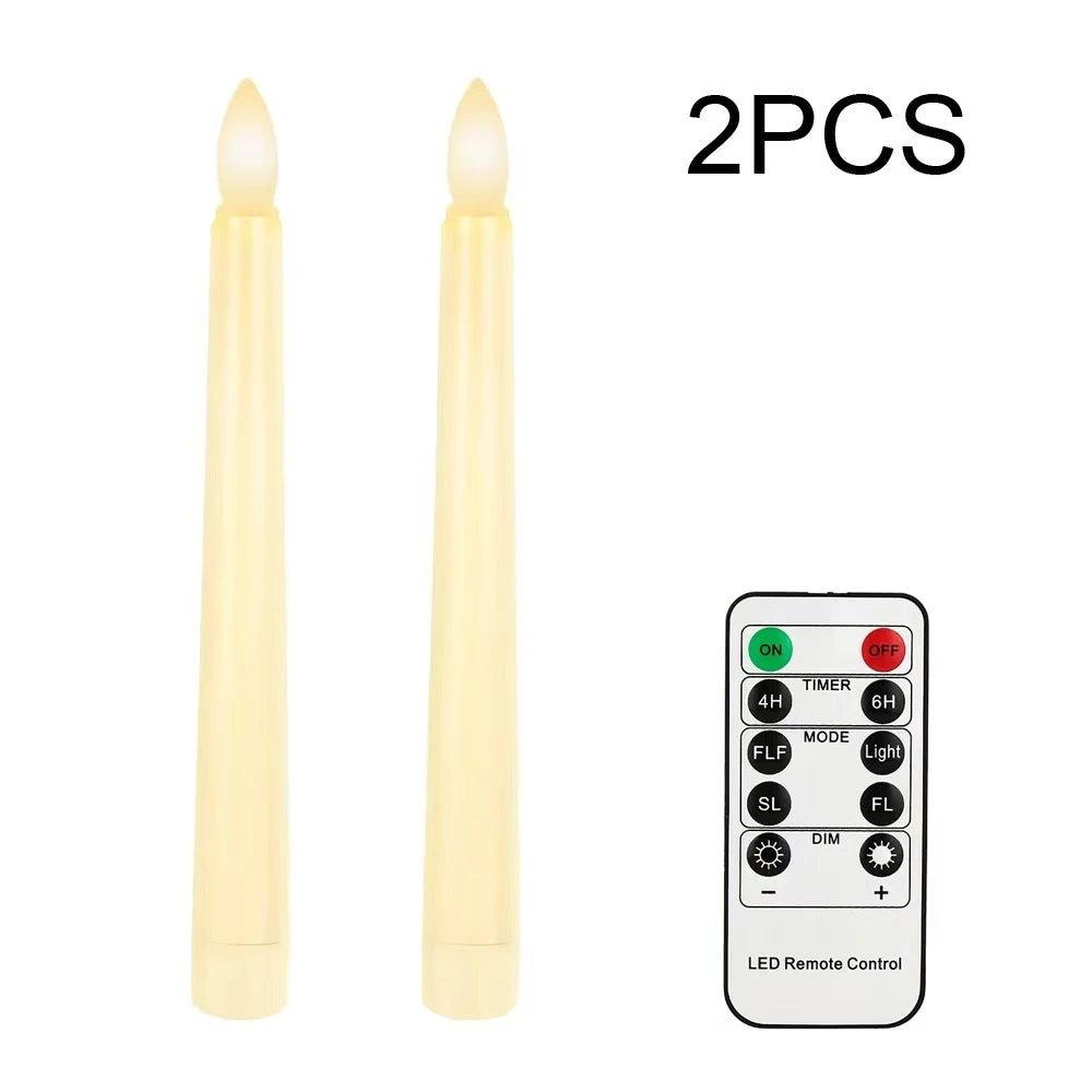 300 Hours Lighting Time Flameless LED Candle Warm Light Flickering Flame Simulation Table Candle for Holiday Wedding Home Decor