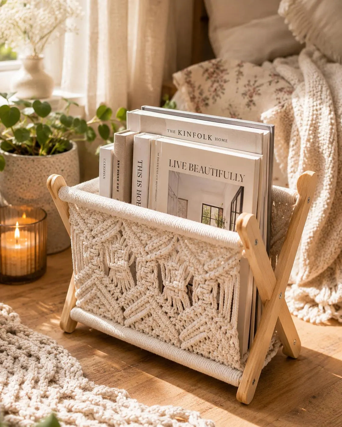  Boho Macrame Book Holder