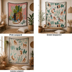Boho Woven Leopard Lady Blanket