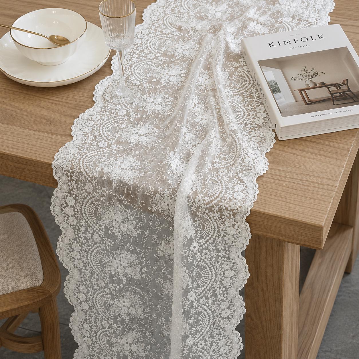 Boho Vintage Lace Table Runner