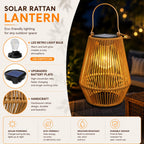 Boho Rattan Waterproof Garden Solar Light