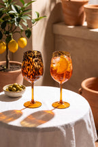 Vintage Leopard Print Goblet Wine Glass