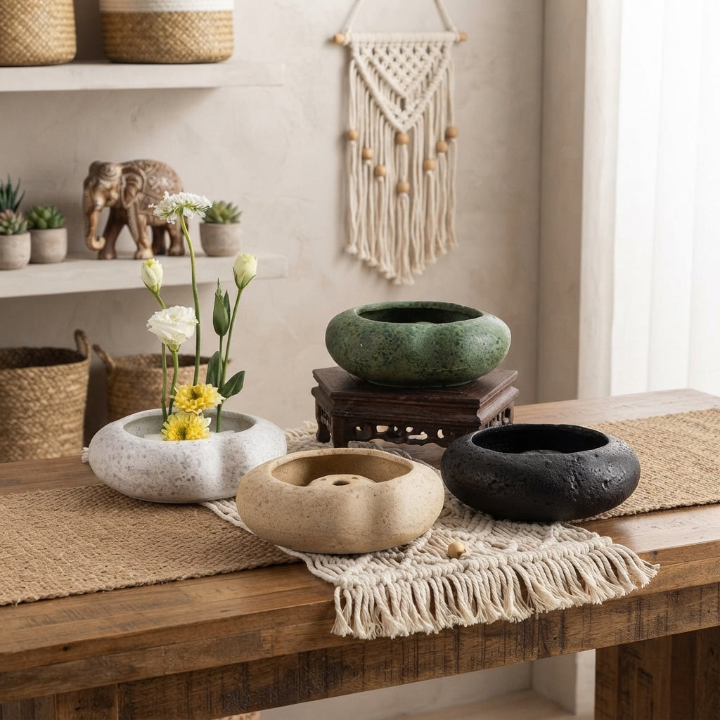 Lotus Seedpod Ceramic Vase
