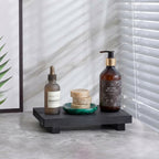 Boho Wooden Tray Pedestal Stand