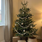 Beige Wooden Bead Christmas Garland